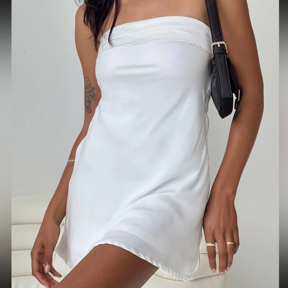 Princess Polly White Strapless Mini Dress